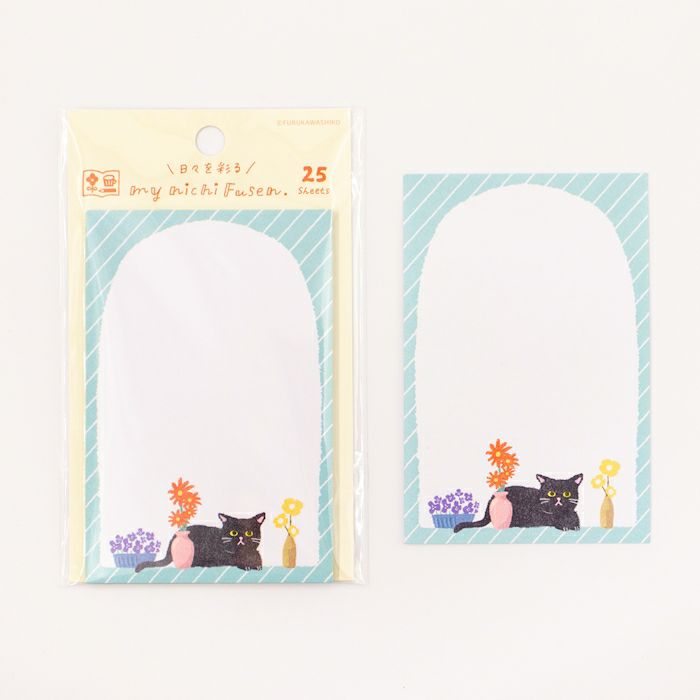 Furukawashiko My Nichi Fusen - Cat and Flower Sticky Notes QF189