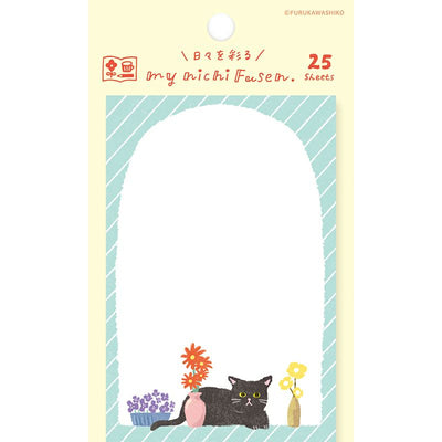 Furukawashiko My Nichi Fusen - Cat and Flower Sticky Notes QF189