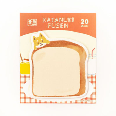 Furukawashiko Watashi-biyori Katanuki Fusen - Shiba Dog and Bread Sticky Notes QF199