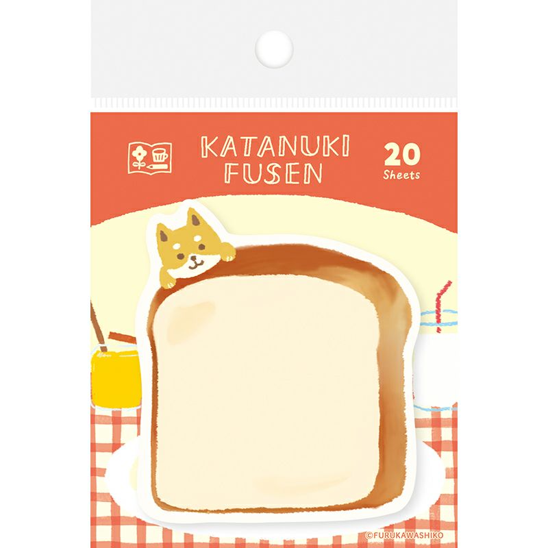 Furukawashiko Watashi-biyori Katanuki Fusen - Shiba Dog and Bread Sticky Notes QF199