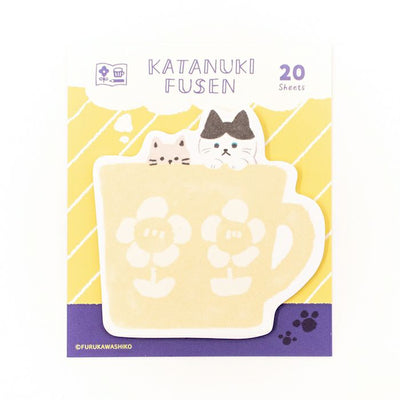 Furukawashiko Watashi-biyori Katanuki Fusen - Cats in a Mug Sticky Notes QF201