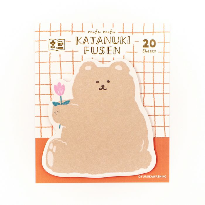 Furukawashiko Watashi-biyori Katanuki Fusen - Fluffy Bear Sticky Notes QF204