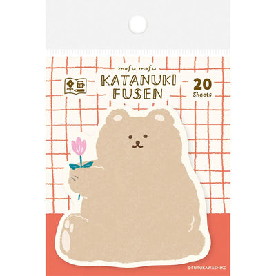 Furukawashiko Watashi-biyori Katanuki Fusen - Fluffy Bear Sticky Notes QF204