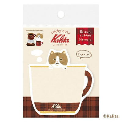 Furukawashiko x Kalita Life is Coffee Sticky Notes - Brown Coffee QF247
