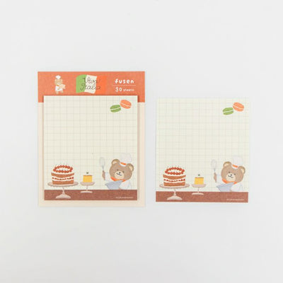 Furukawashiko Viva Italia Sticky Notes - Dessert Bear QF255
