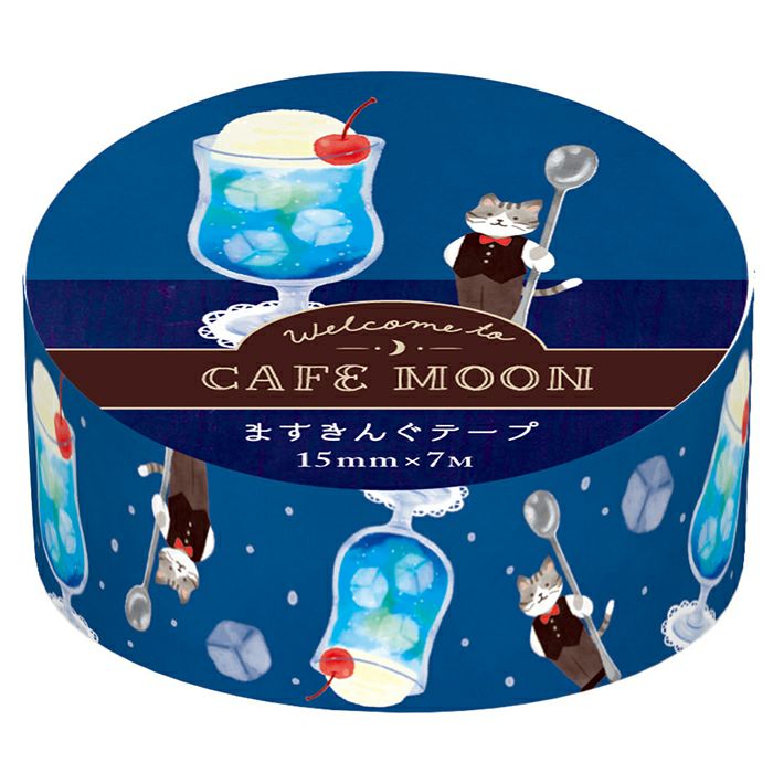 Furukawashiko Cafe Moon Washi Tape - Cream Soda QMT81