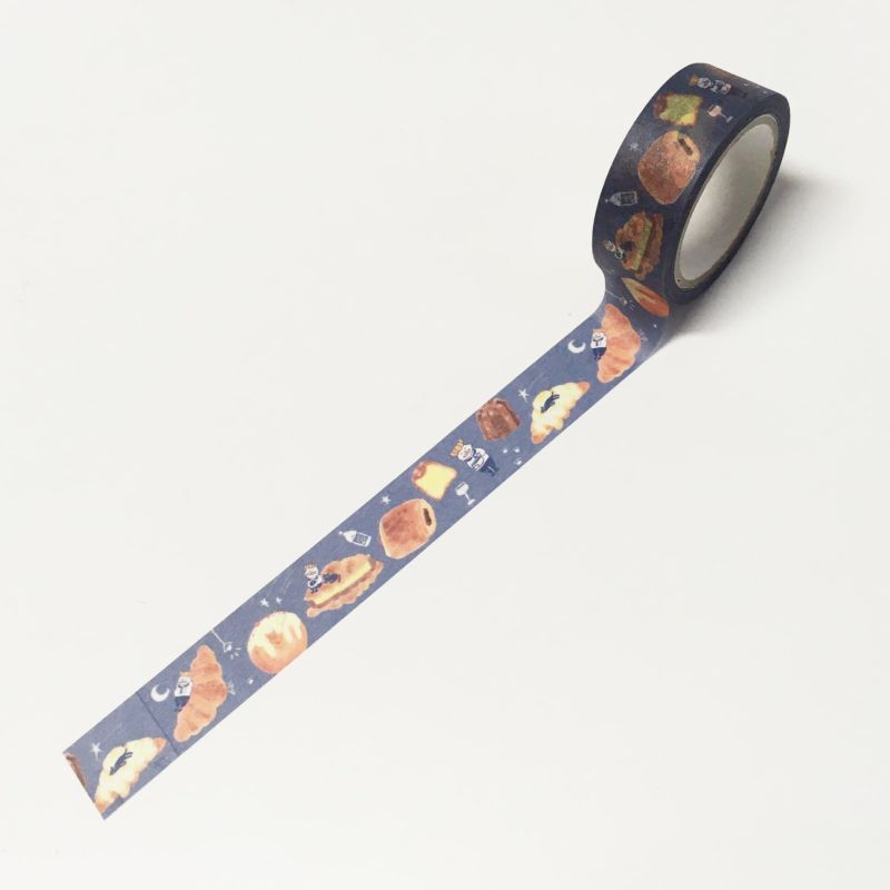 Furukawashiko Bread Town Washi Tape - Mikazuki Bakery QMT88