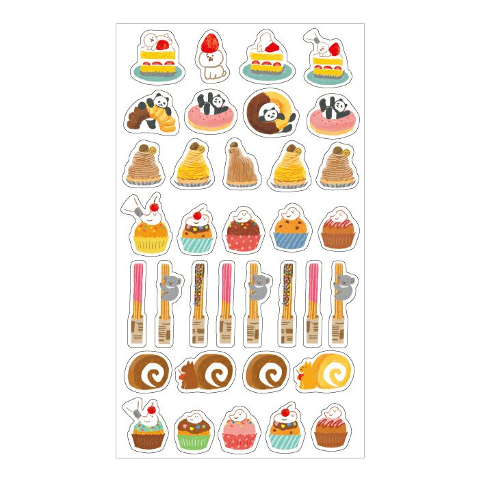 Furukawashiko Animal Confectionery Studio Clear Sticker - Western Confectionery QS157