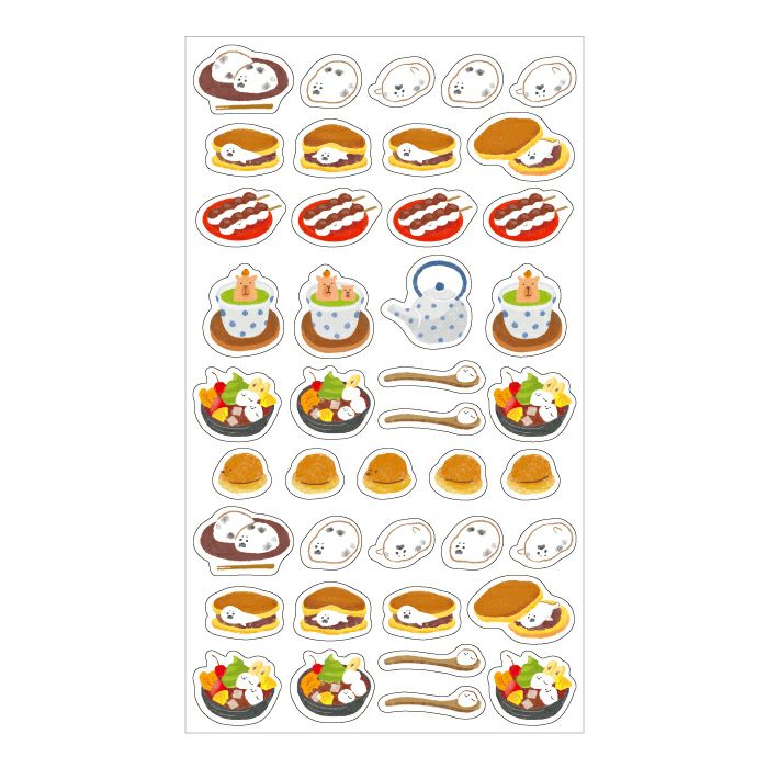 Furukawashiko Animal Confectionery Studio Clear Sticker - Japanese Confectionery QS159