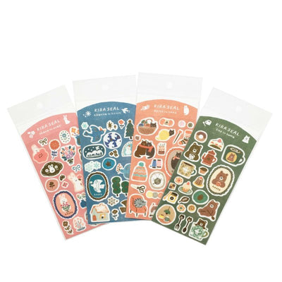 Furukawashiko Winter Limited Edition Gold Foil Sticker - Bear and Mug