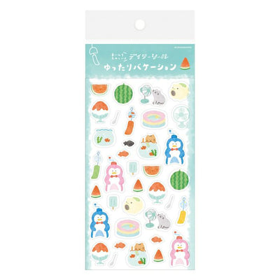 Furukawashiko Summer Limited Edition Clear Sticker - Relaxing Vacation QS196