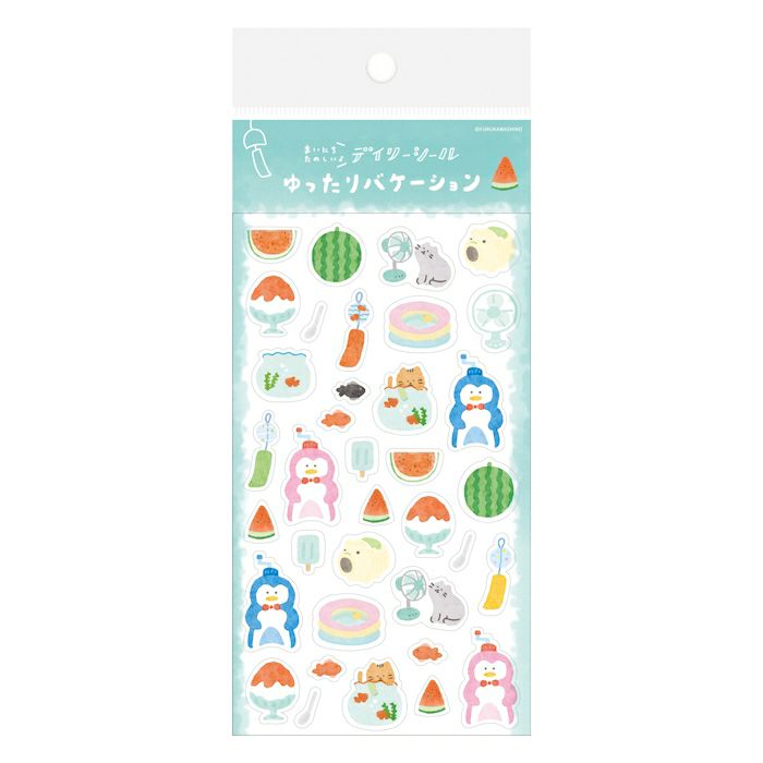 Furukawashiko Summer Limited Edition Clear Sticker - Relaxing Vacation QS196