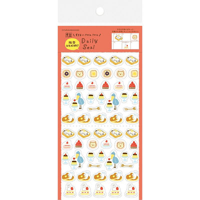 Furukawashiko Watashi-biyori Daily Seal - Animal Cafe Clear Sticker QS270