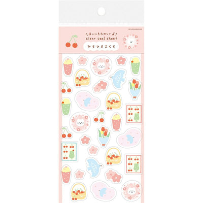 Furukawashiko Spring Limited Edition Clear Sticker - Cat and Sakura QS271