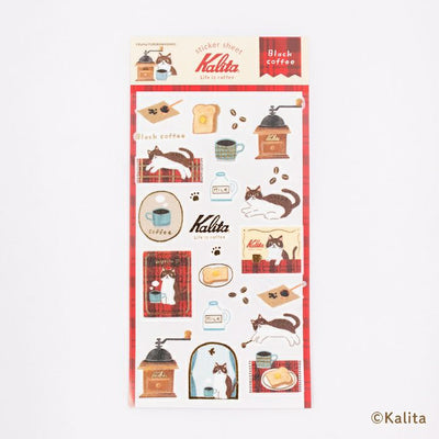 Furukawashiko x Kalita Life is Coffee Gold Foil Sticker - Black Coffee QS304