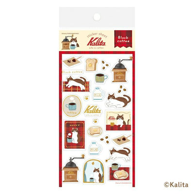 Furukawashiko x Kalita Life is Coffee Gold Foil Sticker - Black Coffee QS304