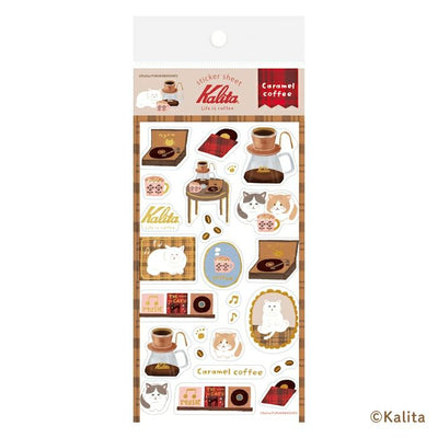 Furukawashiko x Kalita Life is Coffee Gold Foil Sticker - Caramel Coffee QS306