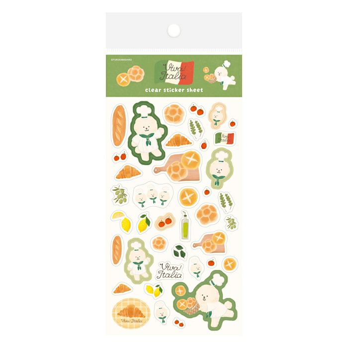 Furukawashiko Viva Italia Clear Sticker - Bread Dog QS344