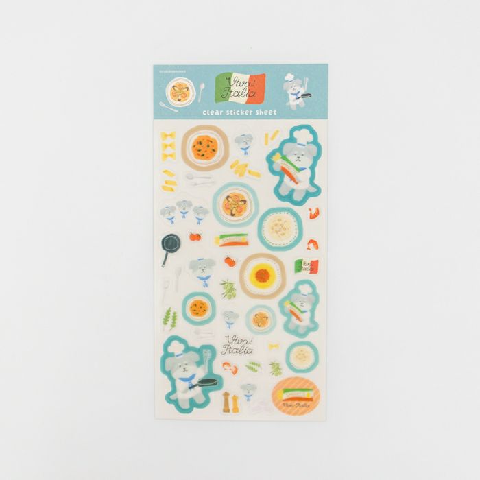 Furukawashiko Viva Italia Clear Sticker - Pasta Dog QS347