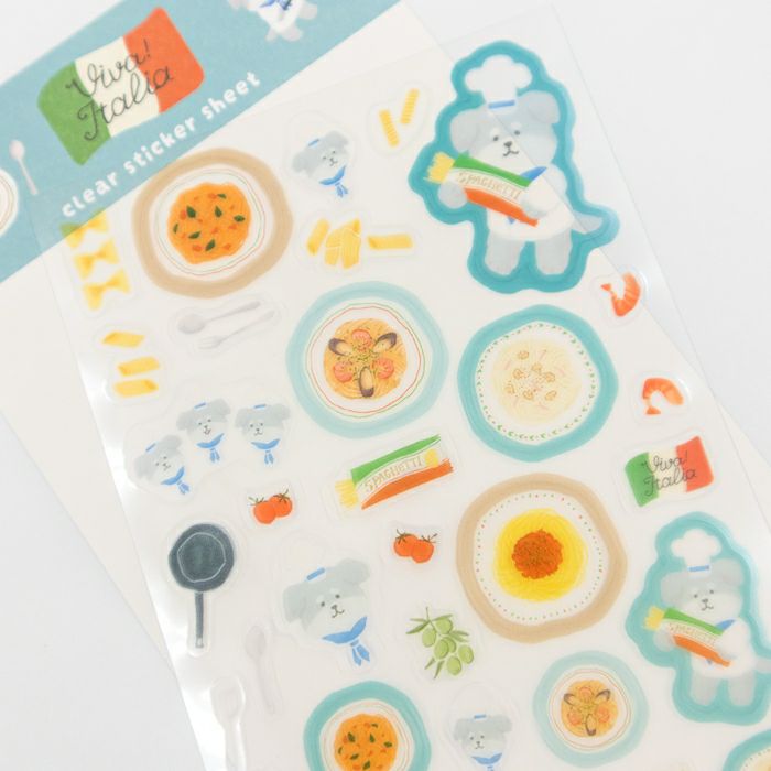 Furukawashiko Viva Italia Clear Sticker - Pasta Dog QS347