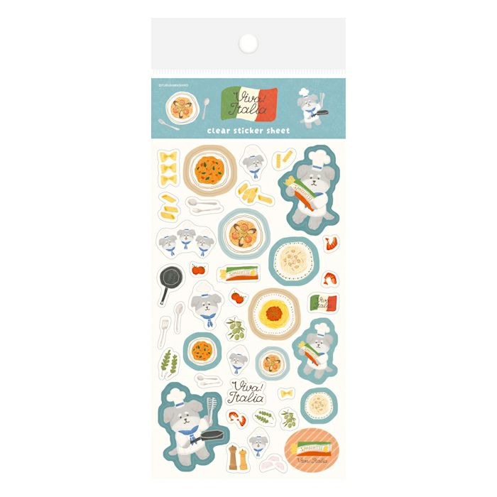 Furukawashiko Viva Italia Clear Sticker - Pasta Dog QS347