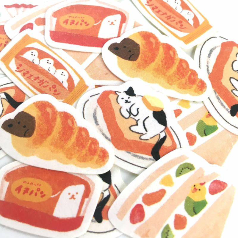 Furukawashiko Animal Confectionery Studio Sticker Flakes - Bread QSA150