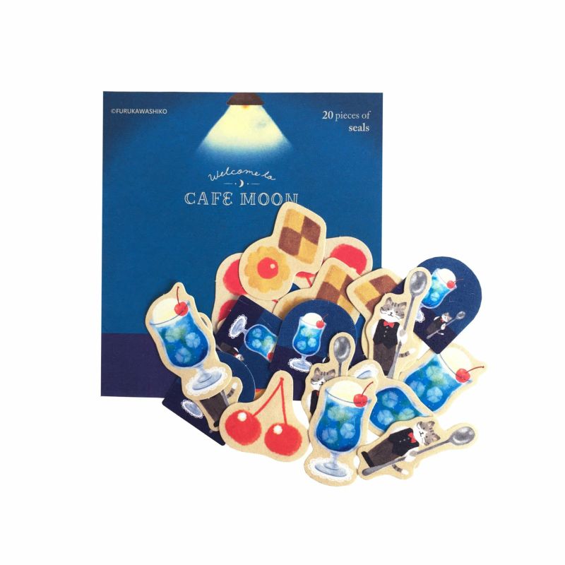 Furukawashiko Cafe Moon Sticker Flakes - Cream Soda QSA155