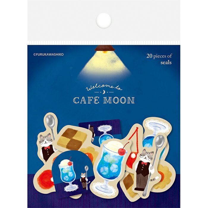 Furukawashiko Cafe Moon Sticker Flakes - Cream Soda QSA155