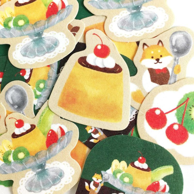 Furukawashiko Cafe Moon Sticker Flakes - Pudding QSA158