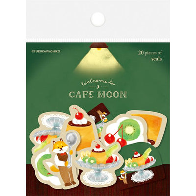 Furukawashiko Cafe Moon Sticker Flakes - Pudding QSA158