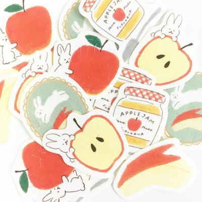 Furukawashiko Fall Limited Edition Sticker Flakes - Apple and Rabbit QSA160