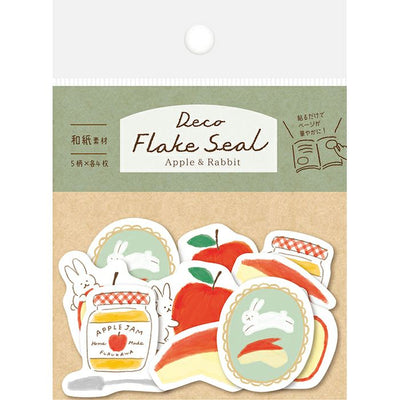 Furukawashiko Fall Limited Edition Sticker Flakes - Apple and Rabbit QSA160