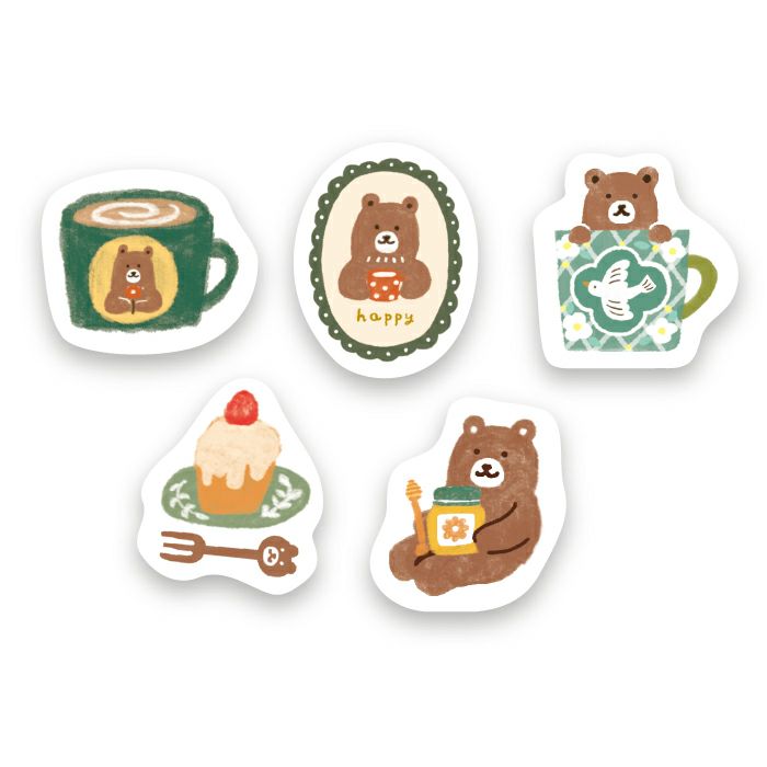 Furukawashiko Winter Limited Edition Sticker Falkes - Bear and Mug QSA173
