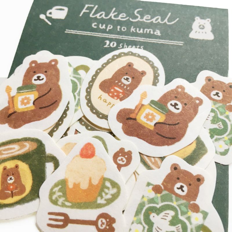 Furukawashiko Winter Limited Edition Sticker Falkes - Bear and Mug QSA173
