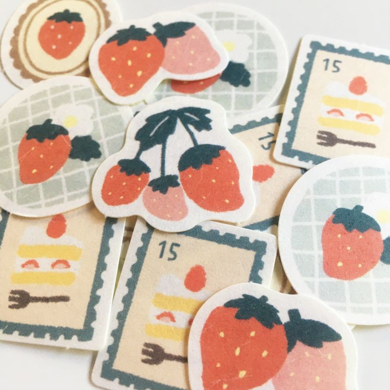 Furukawashiko Spring Limited Edition Sticker Flakes - Strawberry QSA193