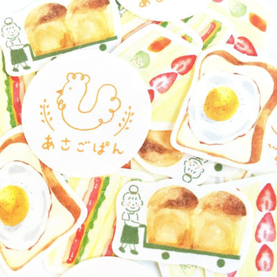 Furukawashiko Bread Town Sticker Flakes - Asagopan QSA197
