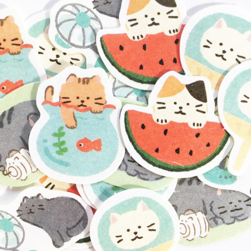 Furukawashiko Summer Limited Edition Sticker Flakes - House Cat QSA203