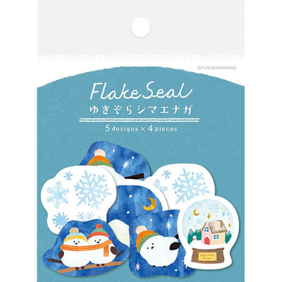 Furukawashiko Winter Limited Edition Sticker Flakes - Snowy Sky Shimaenaga QSA253