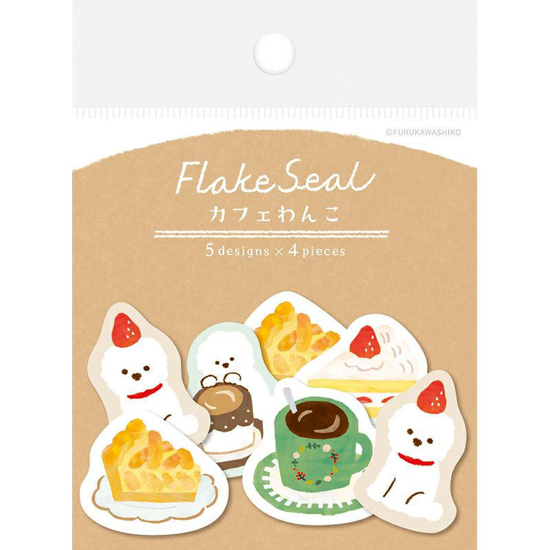 Furukawashiko Winter Limited Edition Sticker Flakes - Dog Cafe QSA255