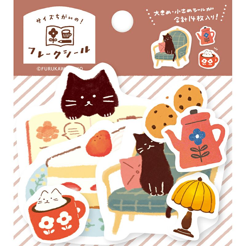 Furukawashiko Sticker Flakes - Relaxing Time QSA264