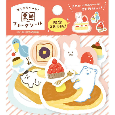 Furukawashiko Sticker Flakes - Foodie Animals QSA268