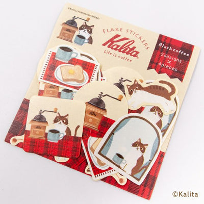 Furukawashiko x Kalita Life is Coffee Sticker Flakes - Black Coffee QSA313
