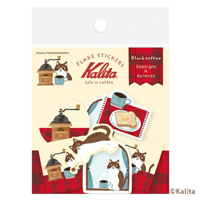 Furukawashiko x Kalita Life is Coffee Sticker Flakes - Black Coffee QSA313