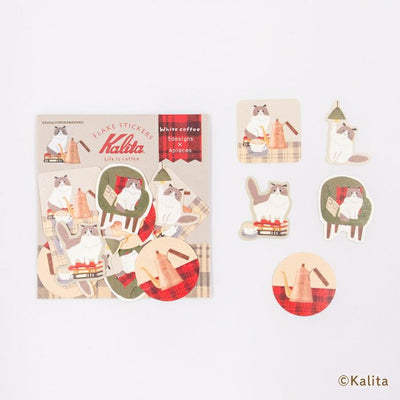 Furukawashiko x Kalita Life is Coffee Sticker Flakes - White Coffee QSA314