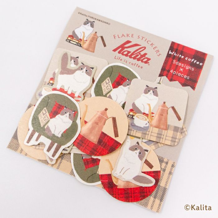 Furukawashiko x Kalita Life is Coffee Sticker Flakes - White Coffee QSA314