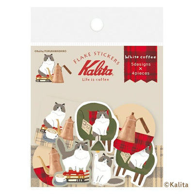 Furukawashiko x Kalita Life is Coffee Sticker Flakes - White Coffee QSA314