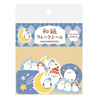 Furukawashiko Winter Limited Edition Sticker Flakes - Star and Bird QSA331