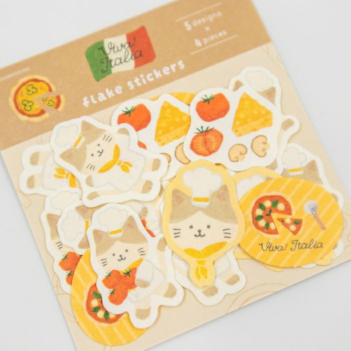 Furukawashiko Viva Italia Sticker Flakes - Pizza Cat QSA334