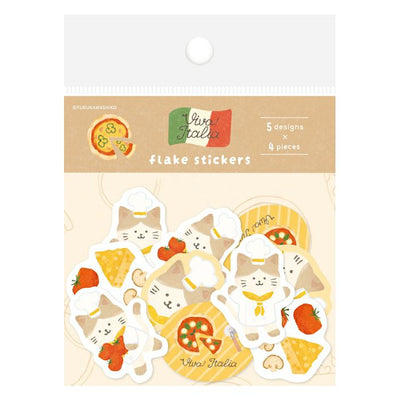 Furukawashiko Viva Italia Sticker Flakes - Pizza Cat QSA334