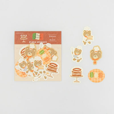 Furukawashiko Viva Italia Sticker Flakes - Dessert Bear QSA335